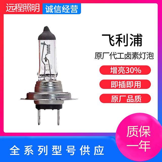 【满200送H3十个】飞利浦原厂代工H1H3H4H7 9005卤素 （10只装）